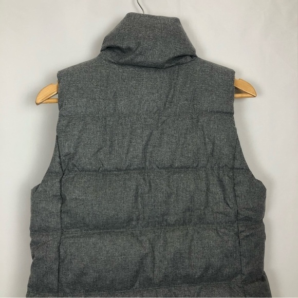Old Navy Puffer Vest Flannel Lined Gray Size Medium - Picture 8 of 12
